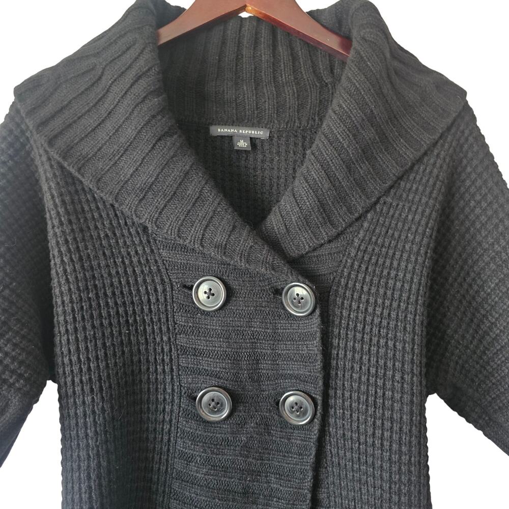 Banana Republic Short Sleeve Knit Cape Sweater Size M - Picture 2 of 8